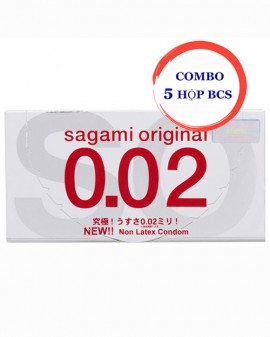 Bao Cao Su Sagami Siêu Mỏng 002 ( Combo 5 Hộp X 2 Cái )