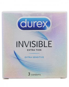 Hộp 3 cái bao cao su Durex Invisible 52mm