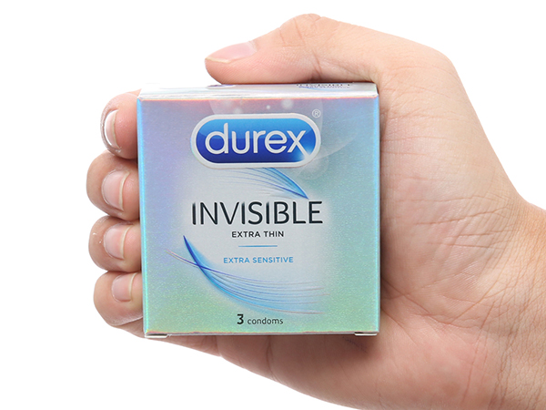 Hộp 3 cái bao cao su Durex Invisible 52mm