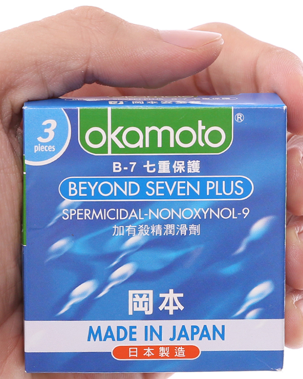 Hộp 3 cái bao cao su Okamoto Beyond Seven Plus 54mm